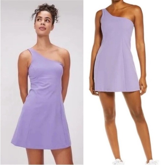 Outdoor Voices Dresses & Skirts - Outdoor Voices One Shoulder Skort Dress in Light Purple Size Medium Pickleball